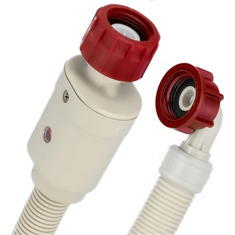 Schläfer 253315  Tubo di Carico Lavatrice 1.5mt Universale con Valvola di non ritorno Sicurezza Aquastop, Ingresso Acqua Fredda. Filetto Standard FF 3/4" Lunghezza tubo 150cm con Raccordo Curva a 90° (1/5)