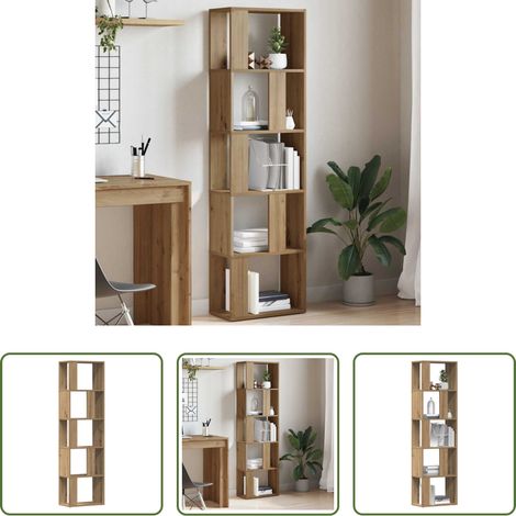 Bücherregal - Bücherschrank Artisan-Eiche 45x24x159 cm Holzwerkstoff (1/5)