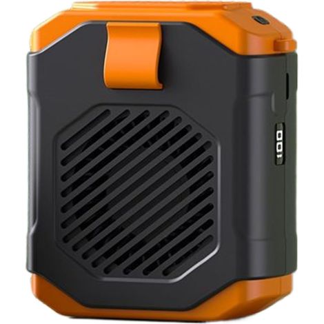 Ventilador portátil de correa de 5 velocidades con luz LED, carga USB-C, clip bidireccional, silencioso y robusto para uso en exteriores. (1/5)