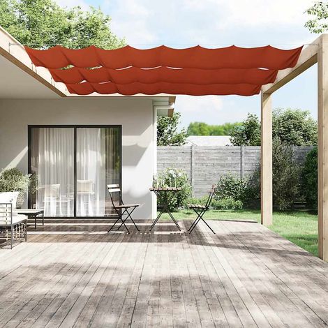 Store vertical, couleur terre cuite, 140 x 600 cm, tissu Oxford