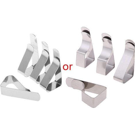 Lot de 4 pinces à nappe en acier inoxydable pour fêtes et mariages (1/5)