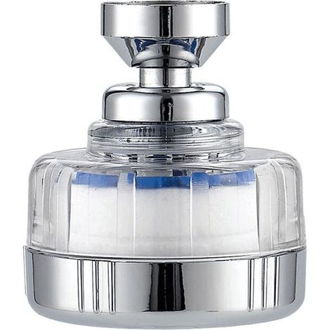 Filtre à eau Robinet avec 6 éléments filtrants en coton PP,Universel Filtre Anti Calcaire Robinet ,Tête de Pulvérisateur Rotatif à 360°