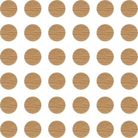 36x Cache vis adhésif autocollant diamètre 25mm protection bouchon trou obturateur meuble table chaise maison, Chêne (1/4)