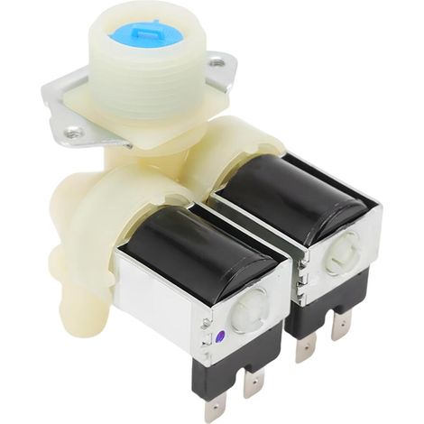 Électrovanne pour machine à laver AC220 V-240 V eau normalement fermée vanne d'entrée d'eau de recha (1/5)