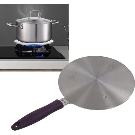 Accessoires de cuisine : Plaque de conduction thermique pour plaque à induction avec poignée en gomme-laque, adaptateur pour plaque à induction, conduction magnétique et transfert de chaleur, n° 22 (1/5)