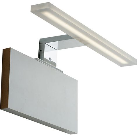Applique LED da specchio AQA in metallo cromato 8W 4000K (luce naturale) (1/2)