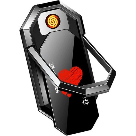Handyhalterung mit integriertem, per USB aufladbarem Feuerzeug. Sicherer Halt verhindert versehentliches Fallenlassen. Das ideale Geschenk für Technikbegeisterte. (1/5)