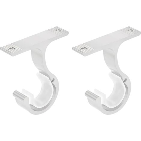 Set aus zwei Gardinenstangenhalterungen aus Aluminiumlegierung mit Schrauben, zur Deckenmontage (1/5)