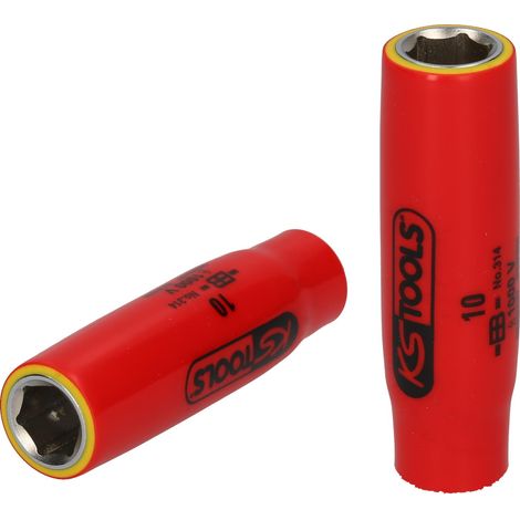 KS Tools 1/4 Stecknuss mit Schutzisolierung, 9 mm, lang (1/3)