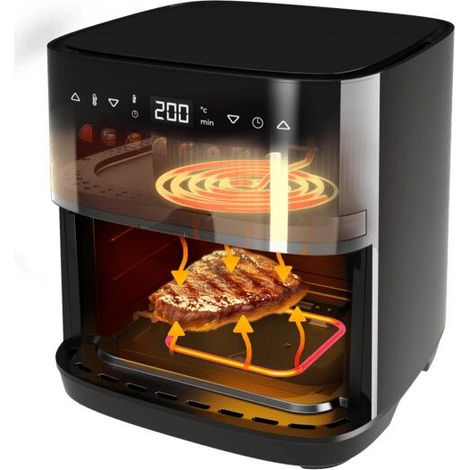 Cecotec – Friteuse sans huile 8L 2200W – 8 programmes – Thermostat réglable 80-200°C – Design moderne avec contrôle tactile