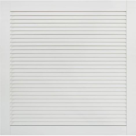 Porta a persiana in legno massello di pino anta per mobile anta per mensola rivestimento per armadio guardaroba paravento 39,5x39,4 cm bianco 020003878