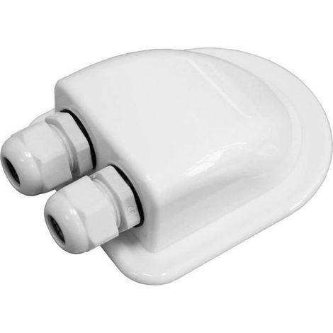 Presse-Étoupe Double - Étanche pour Entrée de Câble - Pour Panneau Solaire Camping-Car Caravane Bateau Toit - 2 x 3 à 7 mm - Blanc (1/4)