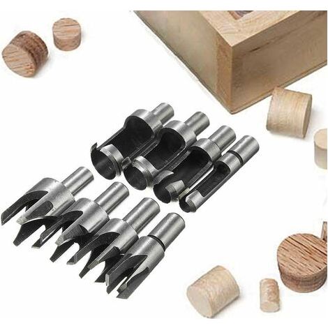 8 Pièces Fraises à Bouchonner Bois Mèche de Bouchon Bois en Acier au Carbone Foret à Griffe Outil de Coupe Wood Plug Cutter Drill Bits 6mm/10mm/13mm/16mm