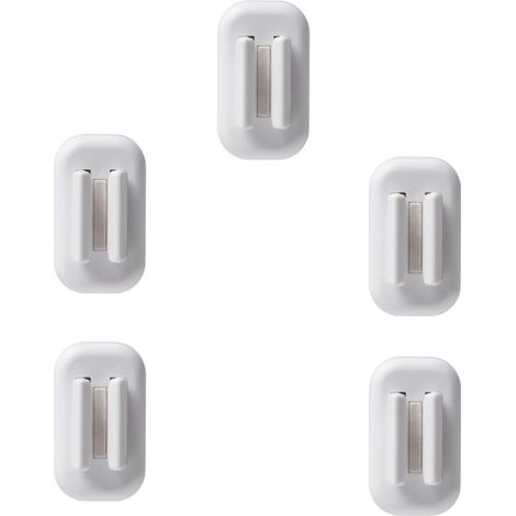 Juego de 5 soportes para maquinillas de afeitar para ducha, soporte de pared para maquinilla de afeitar, ganchos sin taladrar, soportes para fregonas (blanco) (1/4)