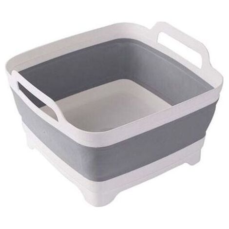 Évier Pliable - 9 L - Pour Camping-Car Et Cuisine Extérieure - Avec Bouchon De Vidange Et Poignées De Transport (1/4)