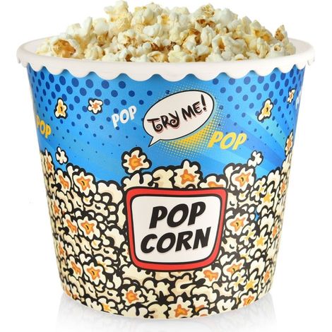 Bol de palomitas para noches de cine, reutilizable 2,3 litros