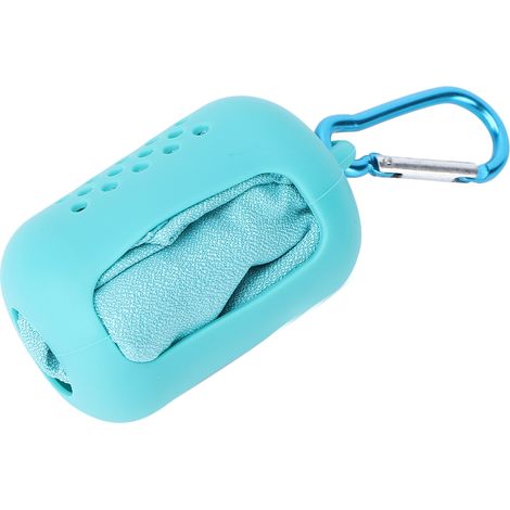 Petite serviette rafraîchissante, sèche rapidement, absorbe la transpiration, douce microfibre, serviette de sport verte (1/5)