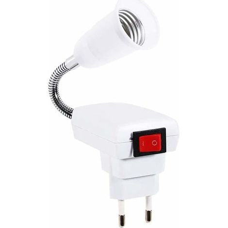 E27 Socket with Wireless Switch, 360 Degree Dimmable LED Bulb Door Light for Bedroom Office (Without Bulb) (1/5)