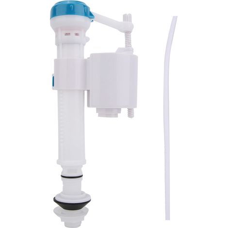 Robinet de remplissage à bouton-poussoir pour toilettes, réservoir à double chasse, siphon, salle de bains, bleu blanc UK G1/2 (plastique) (1/5)