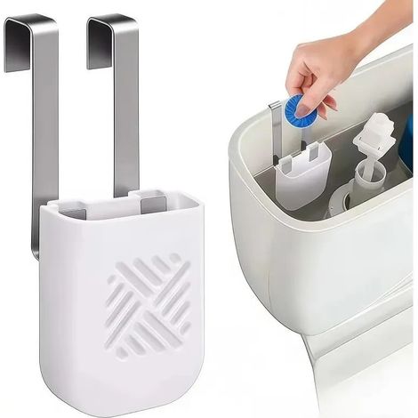 Hängender Badezimmer-Organizer mit Haken, Weiß (1/5)