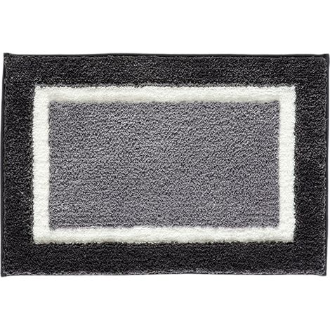 1 Tapis de bain, fibres denses, antidérapant, absorbant, salle de bain
