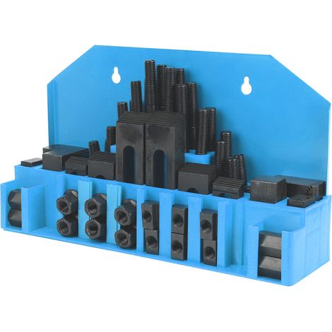 Kit de 58 pinces à rainure en T, plateau de presse combiné trempé pour tour et fraiseuse M14 (1/5)