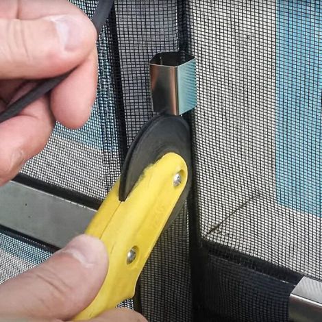 Clips Ecran Porte-Fenetre - Acier Inoxydable 301 - Pour Installation Ecrans Terrasse Garage Camping-Car - 12 Pièces (1/5)