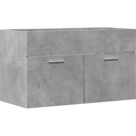 Maison Exclusive - Waschbeckenunterschrank Betongrau 90x38,5x46 H