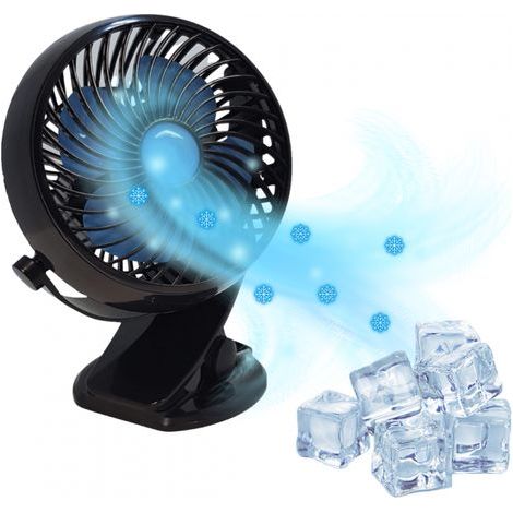 Venteo – Mini ventilateur sans fil rechargeable – Puissance réglable – Tête rotative à 360° – Durée de vie de la batterie au (1/5)