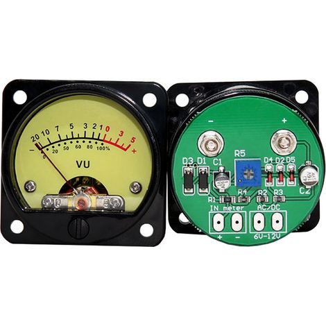 VU Meter – amplificateur de puissance Portable DB, 2 pièces, haute précision avec rétro-éclairage jaune chaud, carte de pilote de niveau sonore (1/5)
