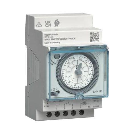 Hager EHN111 programador horario blanco 16A