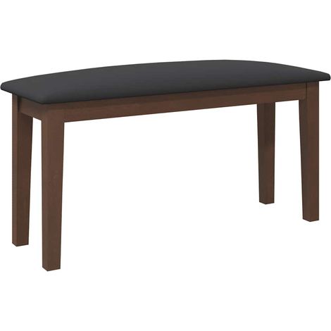 Banc 90 cm marron bois massif caoutchouc (1/5)