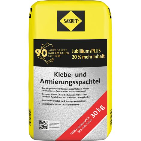Sakret Klebe- und Armierungsspachtel Jubiläumsgebinde 30 kg grau