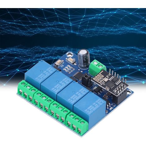 Relais WiFi à quatre voies ESP8266 pour maison connectée, application mobile et commande à distance (5 V) (1/5)