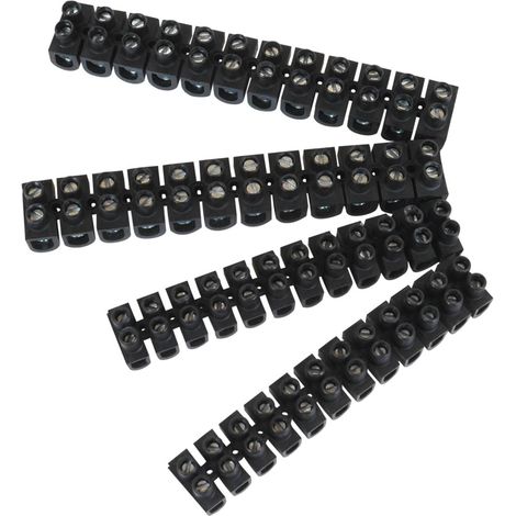 Lot 4 Barrettes De Connexion 12 Plots, Cuivre Et PE, Pour Câblage Électrique Domestique (1/2)