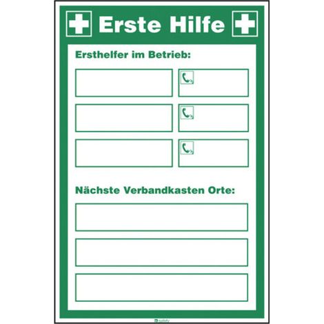 Anleitung zur Ersten Hilfe Ersthelfer, Typ: 02200