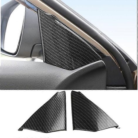 Pour Renault Koleos 2017-2018 : Moulure triangulaire intérieure de montant A, style fibre de carbone, en ABS (2 pièces) (1/4)