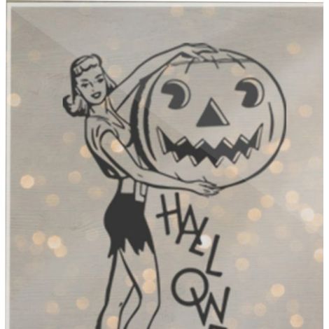 Décoration acrylique Halloween 12x18cm imperméable, ornement de bureau pour maison, panneau décoratif résistant à l'eau, thème effrayant, 1 pièce CBS718X05 (1/4)