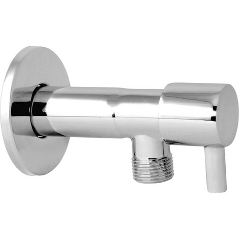 Robinet d'angle avec tête en céramique et poignée en métal 1-2" x 1-2" (1/4)