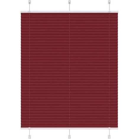 4015247 Store plissé rouge bordeaux 110x150 cm largeur du tissu 109,4cm (1/5)