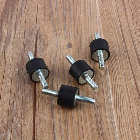 4pcs M6 Supports D'isolation En Caoutchouc Anti-Vibrations Montage D'isolateur Amortisseur De Pompe À Compresseur D'air Avec Vis 20 X 15 (1/4)
