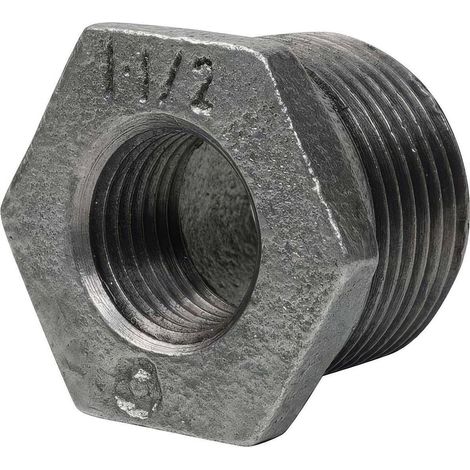 Réduction Simple Mâle/Femelle en Fonte Malléable Galvanisée - L'Excellence Anti-Corrosion Ø A: 3/4''  Ø B: 3/8''
