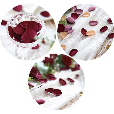 200 künstliche rote Seidenrosenblätter, dekorative Blumen für den Traugang, Tischdekoration, Geburtstag, Valentinstag, Verführung (1/3)