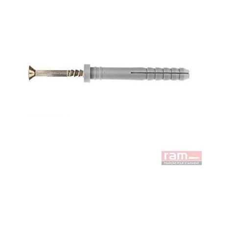 RAM - CHEVILLE RAMSPEED TÊTE PLATE AVEC CLOU-VIS TF, 6MM X 40MM, BOÎTE DE 100 76164