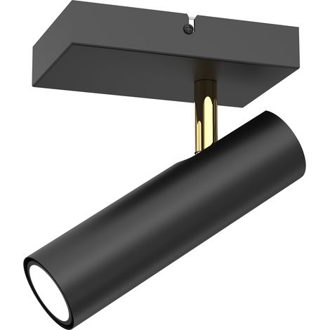 Applique/Plafoniera Axion nero oro orientabile 1xGU10 8W