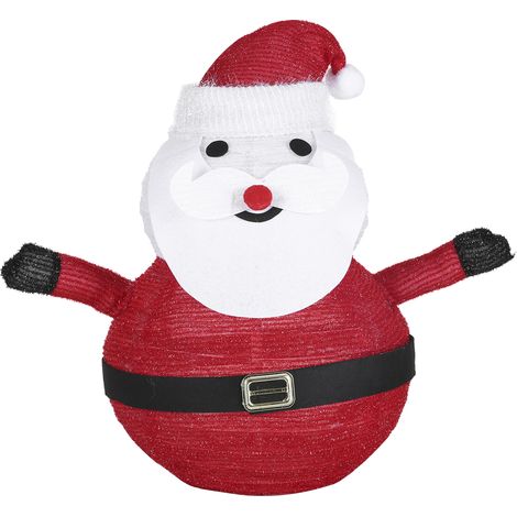 Stehlampe in Form eines Weihnachtsmanns mit 40 LEDs, 2-stufigem Timer, Betrieb mit 3 AA-Batterien (Metall) (1/5)