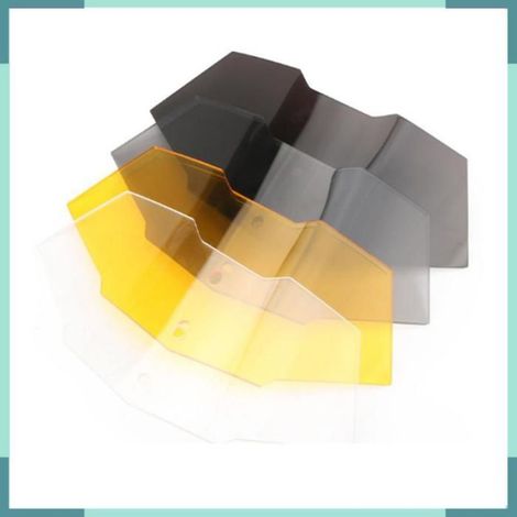 Extension de pare-brise de moto Pare-brise Moto Gris Fumé Acrylique Rehaussé Ajustable Clip On moto saute-vent Gris Jaune (1/5)