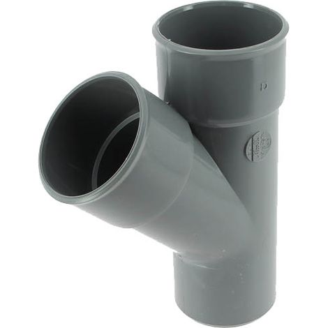 Nicoll – Culotte 45° PVC mâle-femelle Ø63 – Raccord d'évacuation pour eaux usées – Assemblage par collage – Compatible avec tubes PVC Ø63 (1/2)