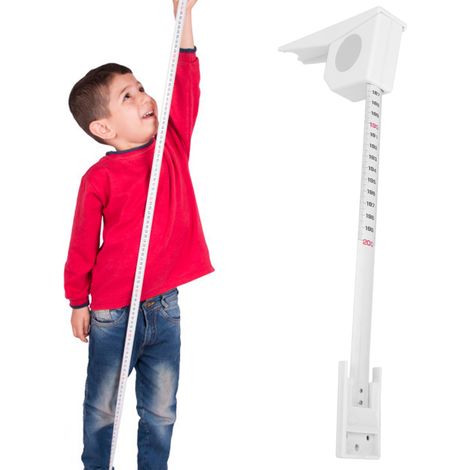 Ruban à Mesurer Rétractable 2 mètres en Métal Blanc pour Mesures de Hauteur (1/5)