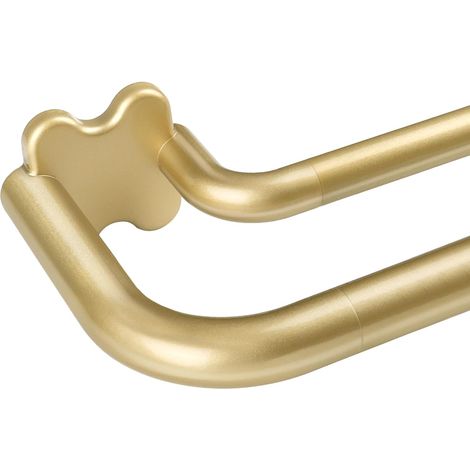 Double Tringle a Rideaux Doré, Tringle Double Rideaux 80 à 218 cm (1/5)